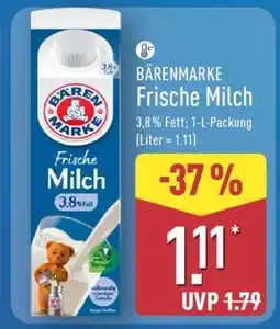 Aldi Nord Bärenmarke Frische Milch Angebot