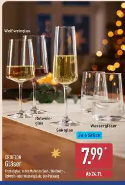 Aldi Nord CROFTON Gläser Angebot