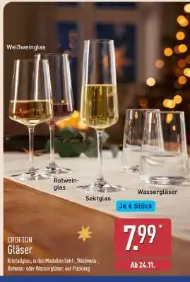 Aldi Nord CROFTON Gläser Angebot