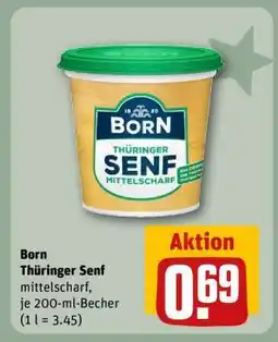 REWE Born Thüringer Senf mittelscharf Angebot