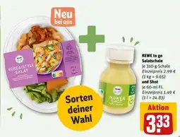 REWE REWE to go Salatschale und Shot Angebot