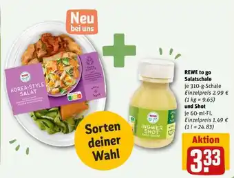 REWE REWE to go Salatschale und Shot Angebot