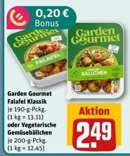REWE Garden Gourmet Falafel Klassik oder Vegetarische Gemüsebällchen Angebot