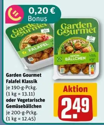 REWE Garden Gourmet Falafel Klassik oder Vegetarische Gemüsebällchen Angebot