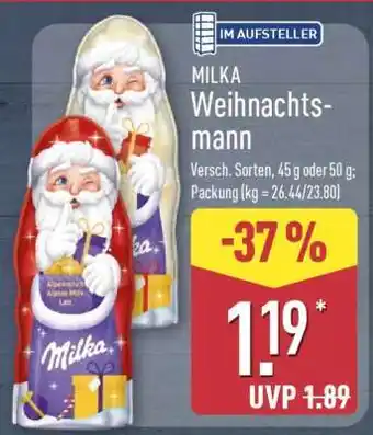 Aldi Nord MILKA Weihnachtsmann Angebot