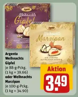 REWE Argenta Weihnachts Gipfel oder Weihnachts Marzipan Angebot