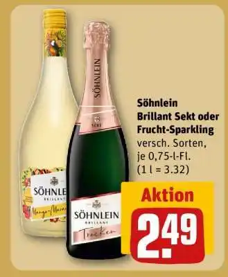 REWE Söhnlein Brillant Sekt oder Frucht-Sparkling Angebot