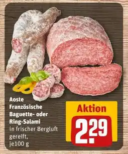 REWE Aoste Französische Baguette- oder Ring-Salami Angebot