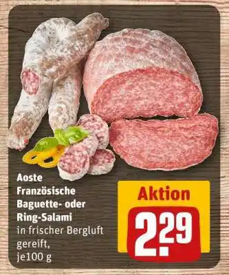 REWE Aoste Französische Baguette- oder Ring-Salami Angebot