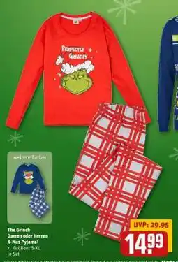 REWE The Grinch Damen oder Herren X-Mas Pyjama Angebot