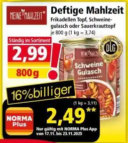 Norma Deftige Mahlzeit Angebot