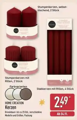 Aldi Nord HOME CREATION Kerzen Angebot