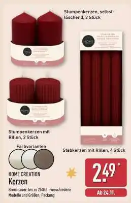 Aldi Nord HOME CREATION Kerzen Angebot