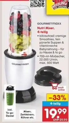 Netto Marken-Discount GOURMETmaxx Nutri Mixer, 4-teilig Angebot