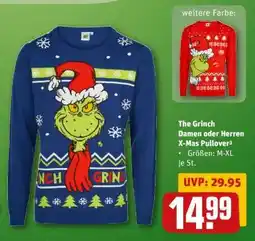 REWE The Grinch Damen oder Herren X-Mas Pullover Angebot