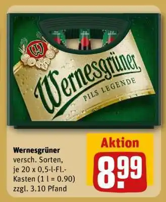 REWE Wernesgrüner Angebot