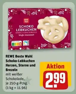 REWE REWE Beste Wahl Schoko-Lebkuchen Herzen, Sterne und Brezeln Angebot