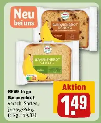 REWE REWE to go Bananenbrot Angebot