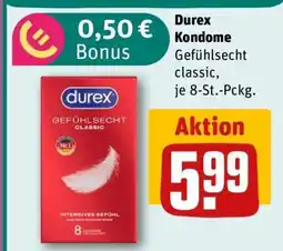REWE Durex Kondome Gefühlsecht classic, je 8-St.-Pkg Angebot