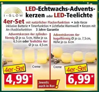 Norma Adventskerzen 4er zylinderförmig Angebot