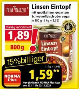 Norma Linsen-Eintopf Angebot