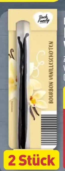 Aldi Nord Back Family Bourbon Vanilleschoten Angebot