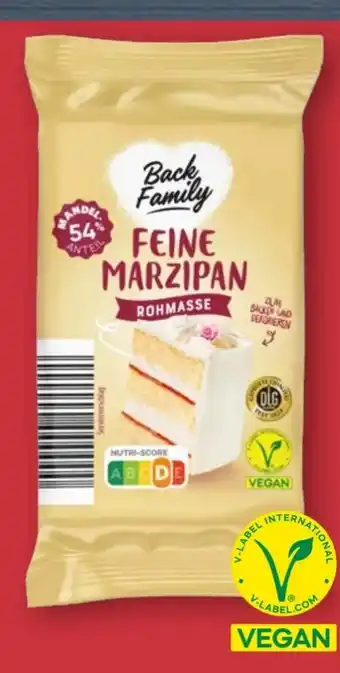 Aldi Nord Back Family Feine Marzipan-Rohmasse Angebot