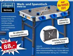 Sonderpreis Baumarkt scheppach Werk- und Spanntisch MWB150 Angebot