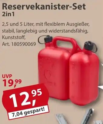Sonderpreis Baumarkt Reservekanister-Set 2in1 Angebot