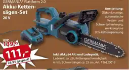 Sonderpreis Baumarkt GERMANIA Plattform 2.0 Akku-Kettensägen-Set 20V Angebot
