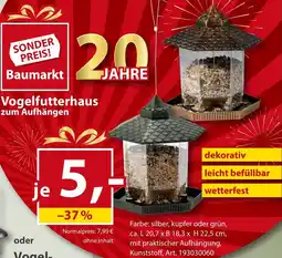 Sonderpreis Baumarkt Vogelfutterhaus zum Aufhängen Angebot