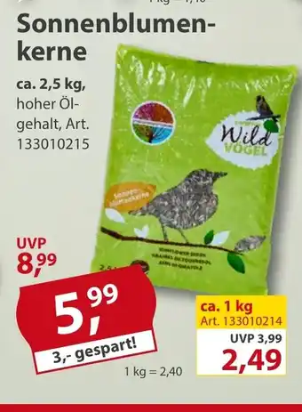 Sonderpreis Baumarkt Wild VOGEL Sonnenblumenkerne Angebot