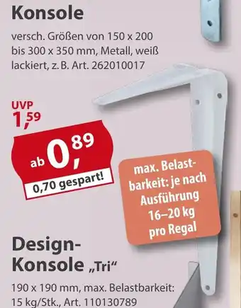 Sonderpreis Baumarkt Konsole Angebot