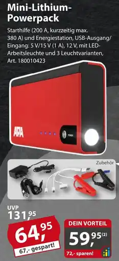 Sonderpreis Baumarkt Mini-Lithium- Powerpack Angebot