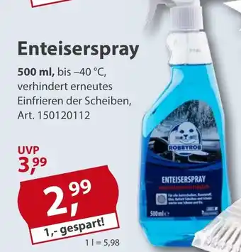Sonderpreis Baumarkt ROBBYROB Enteiserspray Angebot
