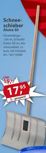 Sonderpreis Baumarkt Schneeschieber Aluice 50 Angebot