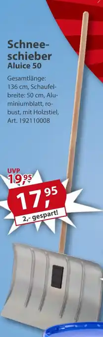 Sonderpreis Baumarkt Schneeschieber Aluice 50 Angebot