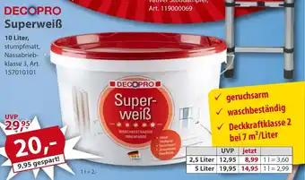 Sonderpreis Baumarkt DECOPRO Superweiẞ Angebot