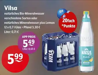 Getränke Hoffmann Vilsa natürliches Bio-Mineralwasser Angebot