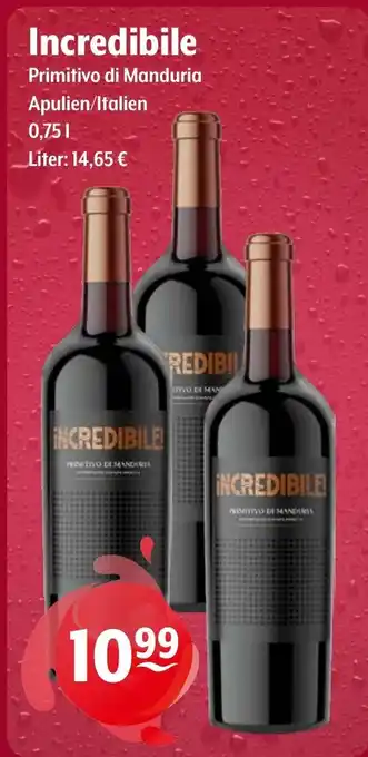 Getränke Hoffmann Incredibile Primitivo di Manduria Angebot