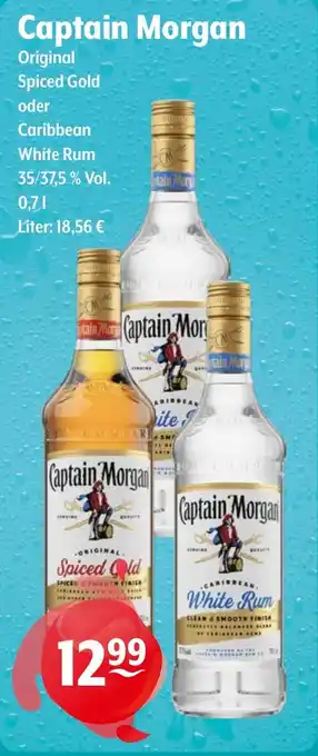 Getränke Hoffmann Captain Morgan Original Spiced Gold oder Caribbean White Rum Angebot