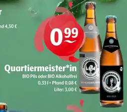 Getränke Hoffmann Quartiermeister*in BIO Pils oder BIO Alkoholfrei Angebot