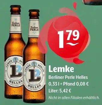 Getränke Hoffmann Lemke Berliner Perle Helles Angebot