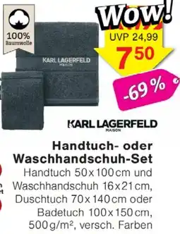 Wiglo Wunderland KARL LAGERFELD Handtuch- oder Waschhandschuh-Set Angebot