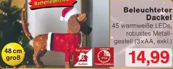 Wiglo Wunderland Beleuchteter Dackel Angebot