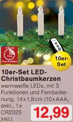 Wiglo Wunderland 10er-Set LED- Christbaumkerzen Angebot