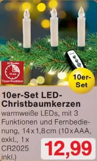 Wiglo Wunderland 10er-Set LED- Christbaumkerzen Angebot