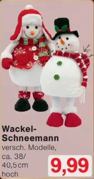 Wiglo Wunderland Wackel- Schneemann Angebot
