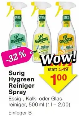 Wiglo Wunderland Surig Hygreen Reiniger Spray Angebot
