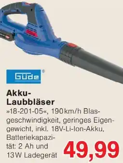 Wiglo Wunderland Güde Akku- Laubbläser Angebot